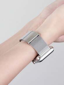 1条经典银色网状表带，兼容 38mm 40mm 41mm 42mm 44mm 45mm 46mm 49mm，时尚不锈钢表带，现代智能表带，兼容 Series Ultra 11 10 9 8 7 SE3 6 5 4 3 2 1，时尚智能表带，兼容表带 - 銀色 - 查看 5