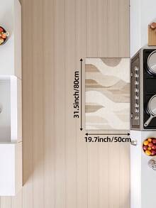 DAJIANG 1pc Modern Luxury Asymmetrical Wave Pattern Long Kitchen Floor Mat, Suitable For Bathroom, Kitchen, Outdoor, Indoor, Hallway, Bedroom, Living Room - Multicolor - View 14