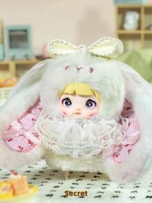 Mibao 甜心兔系列毛绒玩偶盲盒（非毛绒填充），玩偶盲盒，包含 8 款常规款、1 款小型隐藏款和 1 款大型隐藏款，动漫角色盲盒，神秘礼盒，适合桌面摆件、家居装饰和派对礼物，圣诞节、万圣节、生日、情人节惊喜收藏礼物。 - 彩色 - 查看 10