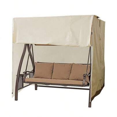 Patio Swing Canopy - Waterproof Swing Chair Cover, Suitable For Garden And Backyard Outdoor Porch Swings (Includes Privacy Screen)