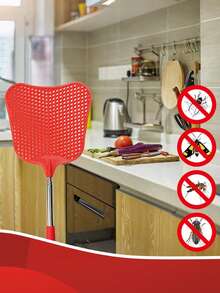 3pcs/Set Extendable Thickened Manual Fly Swatter - Retractable Handle, Plastic Net Grid Insect Killer, No Power Required - One Size - View 7