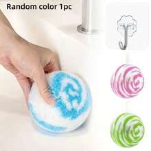 Bộ 2 miếng bọt biển mềm để bàn có móc - Dụng cụ vệ sinh không xơ vải, lý tưởng để làm sạch bồn rửa mặt, chậu rửa và vòi nước trong phòng tắm - Lựa chọn hoàn hảo cho gia đình. - Nhiều màu - Xem 4