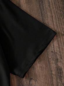 Sommerhafte Baumwoll-T-Shirts mit kurzer Manschette für Männer, gedruckt mit dem CASA-Vulkandruck Einfache und luxuriöse Jacke tägliche Kleidung Geschenke für Männer Geburtstagswahl - Schwarz - Übersicht 4