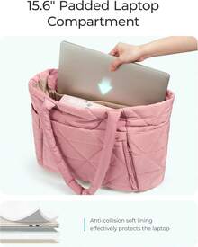 - Bolsa de mano para mujer, para trabajo, playa, gimnasio, tienda, color negro2026 - G-rosa oscuro - Ver 8