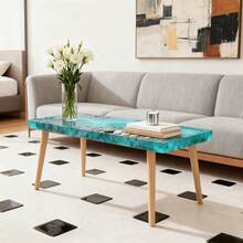 Khuôn nhựa epoxy cỡ lớn 22,63x11,81x1,38 inch, khuôn nhựa tái sử dụng dùng cho bàn kiểu sông, bàn cà phê, khay, thớt, đồ thủ công mỹ nghệ bằng nhựa epoxy. - Khuôn - Xem 2