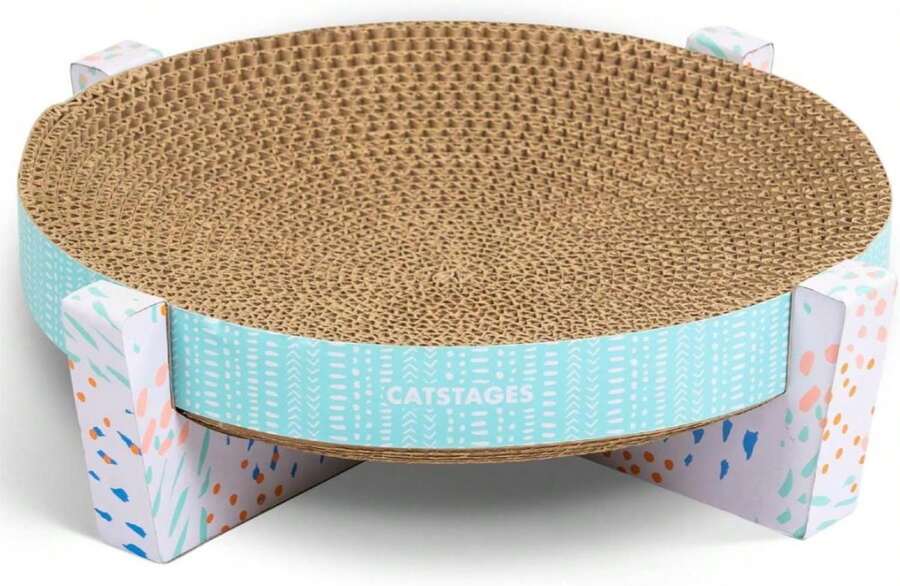 Catstages Scratch,Snuggle &Amp; Rest U2013 2u2011inu20111 Indoor Cat Scratcher &Amp; Elevated Cat Lounger,Catnip Included,(Pack Of 6) - Màu E - Xem 1