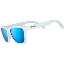 Polarized Sunglasses For Men Women, Medium Sized (OG), White Solid Frame With Blue Mirrored Reflective Lens, UV400 Protection, No Slip, No Bounce - Mặc định - Xem 1