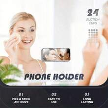 6pcs/24pcs Single-Sided Silicone Suction Cup Stickers, Portable Movable Phone Holder Stand, Square Universal Phone Suction Cup With Super Sticky Silicone Non-Slip, Finger Grip For Selfie And Video, Multifunctional Phone Accessories Fit All Models - A - View 7