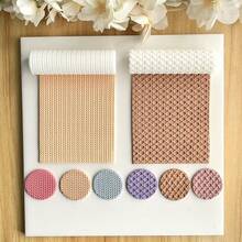 1pc Woven Texture Polymer Clay Mold, Suitable For Making Earrings, Brooches, Pendants, Ceramics And Other DIY Jewelry Crafts - White - View 1