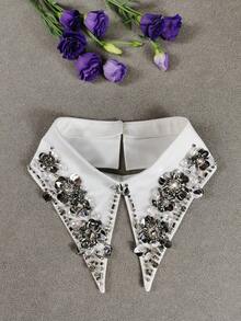 1pc Women's Elegant Handmade Solid Color Polyester Fashion Detachable Collar, Versatile For All Seasons,Festival,Travel - Multicolor - View 17