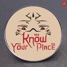 1pc Anime King Of Curses Enamel Pin, "Know Your Place" Dark Fantasy Villain Lapel Pin Brooch Badge For Backpack - A - View 2