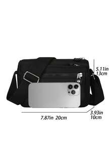 Women's Organized Multi-Layered Crossbody Bag Adjustable Strap Waterproof Shoulder Bag With Multiple Pockets For Daily Use - Black - View 8