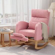 Pink Lambswool With Footrest