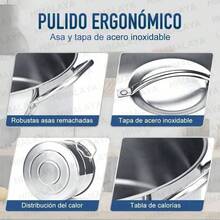 Olla De Acero Inox Con Hervidor De Agua,4 Tabletas Humeantes - Ver 6