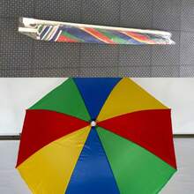 Parasol de plage de couleur aléatoire, tailles de 80 à 120 cm, parasol léger et amovible avec rangement dans le tronc, parasol de plage, parasol de vacances à la plage, parasol de marché extérieur, parasol de loisirs pour patio, parasol de pêche, parasol de pique-nique, transport par le tronc, parasol d'ombrage extérieur, parasol de protection solaire pour le bord de mer - aléatoire - Voir 9