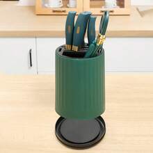 多功能旋转刀架及收纳架，家用刀具、筷子、餐具收纳架 - 彩色 - 查看 3