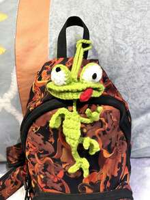 Handmade Crochet "Ugly Cute" Pendant, Fashionable Backpack Accessory, Home And Car Rearview Mirror Decor. Handmade. Perfect Halloween Gift And Accessory For Handbags, Backpacks, Wallets. - A - View 2
