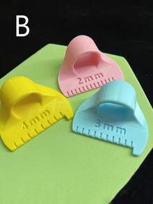 3件套2毫米/3毫米/4毫米缝纫辅助模板，适合初学者和老年人，家用缝纫边缘缝合工具，实用手工缝纫辅助工具，适用于布料和塑料，不易卡住 - 多色 - 查看 14