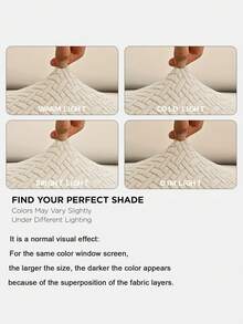 1件纯色条纹弹力椅套，弹性贴合，现代设计，可机洗，防污防尘，适用于客厅、卧室、书房、餐厅椅子装饰，房间装饰 - 彩色 - 查看 4