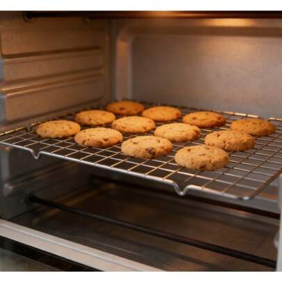 10x16 Rejilla de enfriamiento antiadherente, rejilla de horneado rectangular resistente a la oxidación para uso en el horno y la cocina