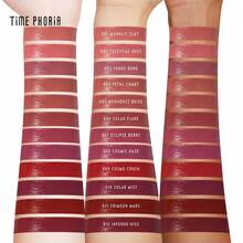 TIMEPHORIA Brillo de labios sin transferencia, color de labios de cobertura total de 24 horas, cosméticos livianos y humectantes sin pegajosidad con empaque de estilo clic - 010 NIEBLA SOLAR - Ver 8
