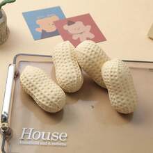 Creative Realistic Peanut Squishy Toy, Anti-Anxiety Stress Relief Fidget Toy For Adults & Kids, Fun Food Sensory Toy, Decompression Gadget - 黃色 - 查看 3