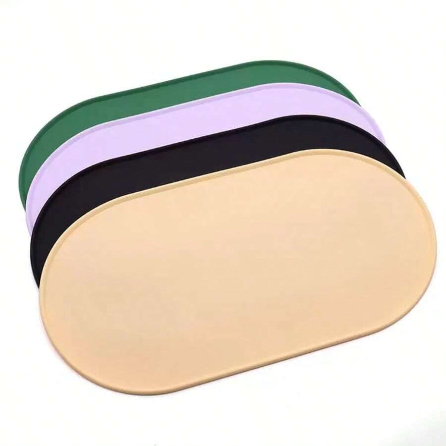 Bộ 1 tấm lót thức ăn chống trượt, chống đổ bằng silicon cho mèo và chó, chống bám bẩn và dễ vệ sinh, thích hợp làm tấm lót bát ăn cho mèo và chó tại nhà. - Nhiều màu - Xem 1