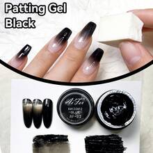 AiFer 8毫升/支 黑白拍打胶 高饱和度 流行半固态凝胶指甲油 艺术美甲沙龙专用 - 黑與白 - 查看 11