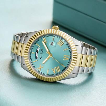 Guess Women's Quartz Watch, Quartz Movement, Stainless Steel Strap, Stainless Steel Case, Water Resistant, Suitable For Daily Wear And Other Activities. Model: GW0265G16