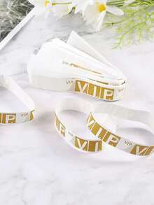 100 chiếc vòng đeo tay giấy chống thấm nước, vòng đeo tay giấy VIP nhẹ, có keo dính, thích hợp cho các sự kiện, buổi hòa nhạc, câu lạc bộ, lễ hội, phụ kiện ngày lễ. - Xem 2