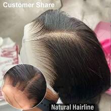 13x6 Wear And Go Human Hair Wig 250% Density Human Hair Straight Glueless Wigs Pre Plucked Pre Cut 13x4 Lace Closure Ready To Wear Wigs For Women Beginner Friendly ( 8-42inch) - Natural Black - Xem 3
