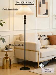 1pc USB Powered Minimalist Floor Lamp, Desk Reading Light, Atmosphere Lamp Suitable For Bedroom, Living Room, Office, Bar, Sofa, Bedside Lamp, Night Light - Black - View 13