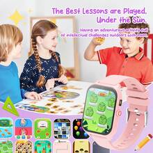 Reloj inteligente para niños y adolescentes - Cámara frontal + Grabación de video, 18 juegos educativos, Combinación de contador de pasos/alarma/linterna, Correa de silicona duradera, Batería recargable, Diseño divertido, Regalo de cumpleaños perfecto para niños y niñas, Reloj inteligente para adolescentes, - Ver 7