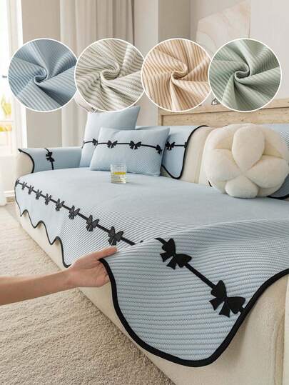 SANMOSPIN 1 chiếc đệm sofa mùa hè mát mẻ, mềm mại, chống trượt, thoáng khí, nhiều màu sắc để lựa chọn, chống trượt, chống bẩn, bền bỉ, thân thiện với thú cưng, có thể giặt máy, phù hợp với sofa 1-4 chỗ ngồi, trang trí phòng khách, trang trí nhà cửa.