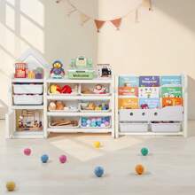 Rangement de jouets - 175–183 cm (69–72 pouces), gris + beige - Voir 9
