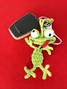 Handmade Crochet "Ugly Cute" Pendant, Fashionable Backpack Accessory, Home And Car Rearview Mirror Decor. Handmade. Perfect Halloween Gift And Accessory For Handbags, Backpacks, Wallets. - A - View 6