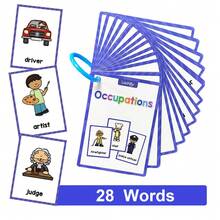 Lachilly 家庭、学前教育、儿童英语学习、单词卡、身体部位、水果、蔬菜、动物、颜色和形状、数字、儿童英语学习、蒙特梭利玩具、常用词汇单词卡、学校、学生、文具、学习用品、英语字母、学前教育玩具、辅音-元音-辅音 (CVC) 单词、自然拼读 - 彩色 - 查看 25