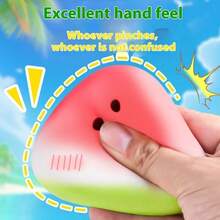 Juguete apretable realista de sandía FunSquish - Lindo juguete apretable de rebote lento para aliviar el estrés, reducir la ansiedad y mejorar el estado de ánimo, juguete de fruta suave y apretable perfecto para la oficina, el hogar y la fiesta, regalo de descompresión para adolescentes y adultos (talla única para sorpresa aleatoria de juguetes apretables. La calidad es relativamente inferior, por favor compre con precaución). - Multicolor - Ver 4