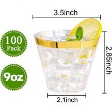 Bộ 10/20/25/50/100/200 chiếc ly sâm panh, ly rượu vang, ly cocktail, ly chúc mừng đám cưới, ly rượu tái sử dụng, lý tưởng cho năm mới, Giáng sinh, tiệc tùng, đám cưới, sinh nhật, ngày Valentine và các sự kiện lớn. - trắng - Xem 4