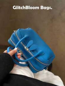 2026 New Arrival Soft Candy Shoulder Bag, Unique Design Pink Crossbody Bag, Versatile Small Square Bag For Women, Street Fashion, Party/Gift (No Accessories Included) - Blue - View 4