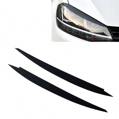 Geeignet für Golf 7 Auto modifizierte Scheinwerfer Augenbraue Kohlefaser modifizierte dekorative Außen Auto Aufkleber