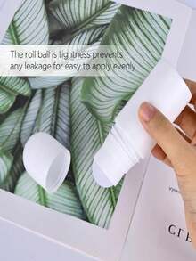1/2/3 Packs 50ml Empty Refillable Roll-On Bottles - Plastic Roll-On Containers, Reusable, Leak-Proof Design; Ideal For DIY Antiperspirant Containers And Portable Travel Bottles; Specifically Designed For Decanting Essential Oils And Perfumes. - White - View 3