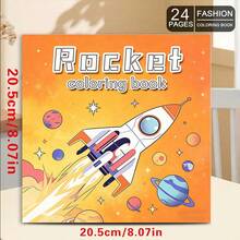 1 Book Space Rocket Coloring Book 24 Sheets (120gsm Thick Paper) Upgraded Deluxe Edition (Suitable For Easter, Thanksgiving, Christmas, New Year And Valentine's Day Gifts) - Single Piece - View 6