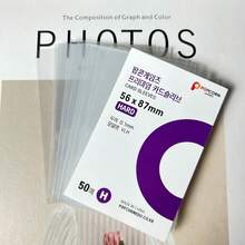 tehaoen 50-500pcs Korea Card Sleeves Clear Acid Free CPP HARD Photocard Holographic Protector Film Album Binder Photo Popcorn Card - 56*87mm - View 8