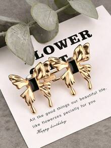 2件套蝴蝶形金属腰带扣，可调节裤腰扣，可拆卸腰部收紧配件，时尚弹性扣 - A - 查看 3