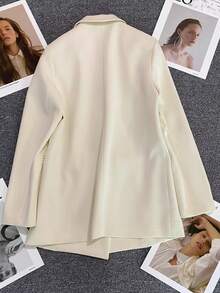 新款秋季女士个性化白色西装外套。这款西装外套融合了时尚风格和阳光气息，适合约会、派对、婚礼和节日庆典，也可作为女士外套穿着，尤其适合圣诞节、春季、情人节、狂欢节、海滩和生日等场合。 - 白色 - 查看 6