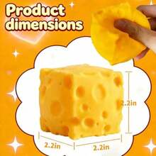 1 món đồ chơi bóp mềm hình pho mát, khối bóp đàn hồi chậm, bóng giảm căng thẳng cho người lớn, quà tặng giúp giảm căng thẳng và lo âu, đồ chơi cảm giác, đồ chơi bóp mềm, Nee Doh, đồ chơi giảm stress, đồ chơi bóp mềm, đồ chơi giảm áp lực - Nhiều màu - Xem 2