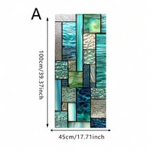 1/5pcs Geometric Patterns Static Cling Window Film, Stained Glass Privacy Protection,Non Adhesive Decorative PVC For Bathroom Kitchen Office Bedroom,Reusable Removable Mosaic Glass Sticker - Geometric Frosted Film - View 16