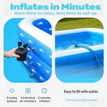 2026 Upgraded Thick Large Adult Inflatable Swimming Pool, Extra-Large Family Outdoor Backyard Patio Summer Water Party Pool - Multicolor - View 6