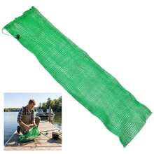 15 hebras de red de pesca de hilo de goma con diseño de cordón y fondo plano, red de almacenamiento de peces de malla pequeña - Verde - Ver 9